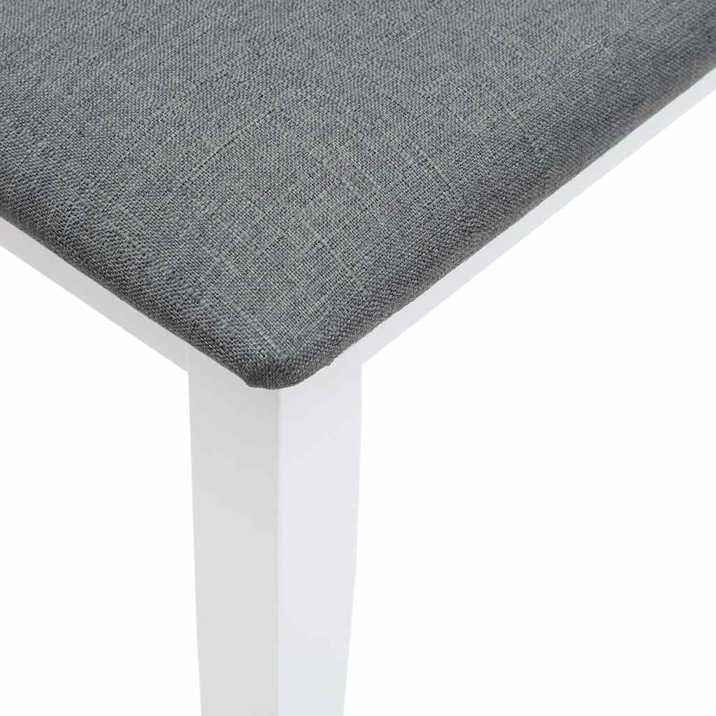 Panca 90 cm Bianco in Legno Massello di Hevea - homemem39