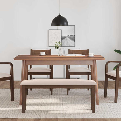 Panca 110 cm Marrone in Legno Massello di Hevea - homemem39