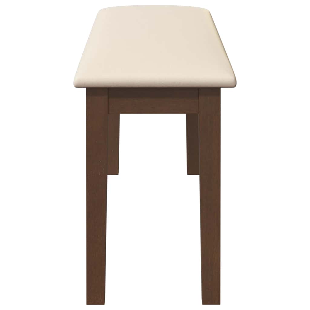 Panca 110 cm Marrone in Legno Massello di Hevea - homemem39