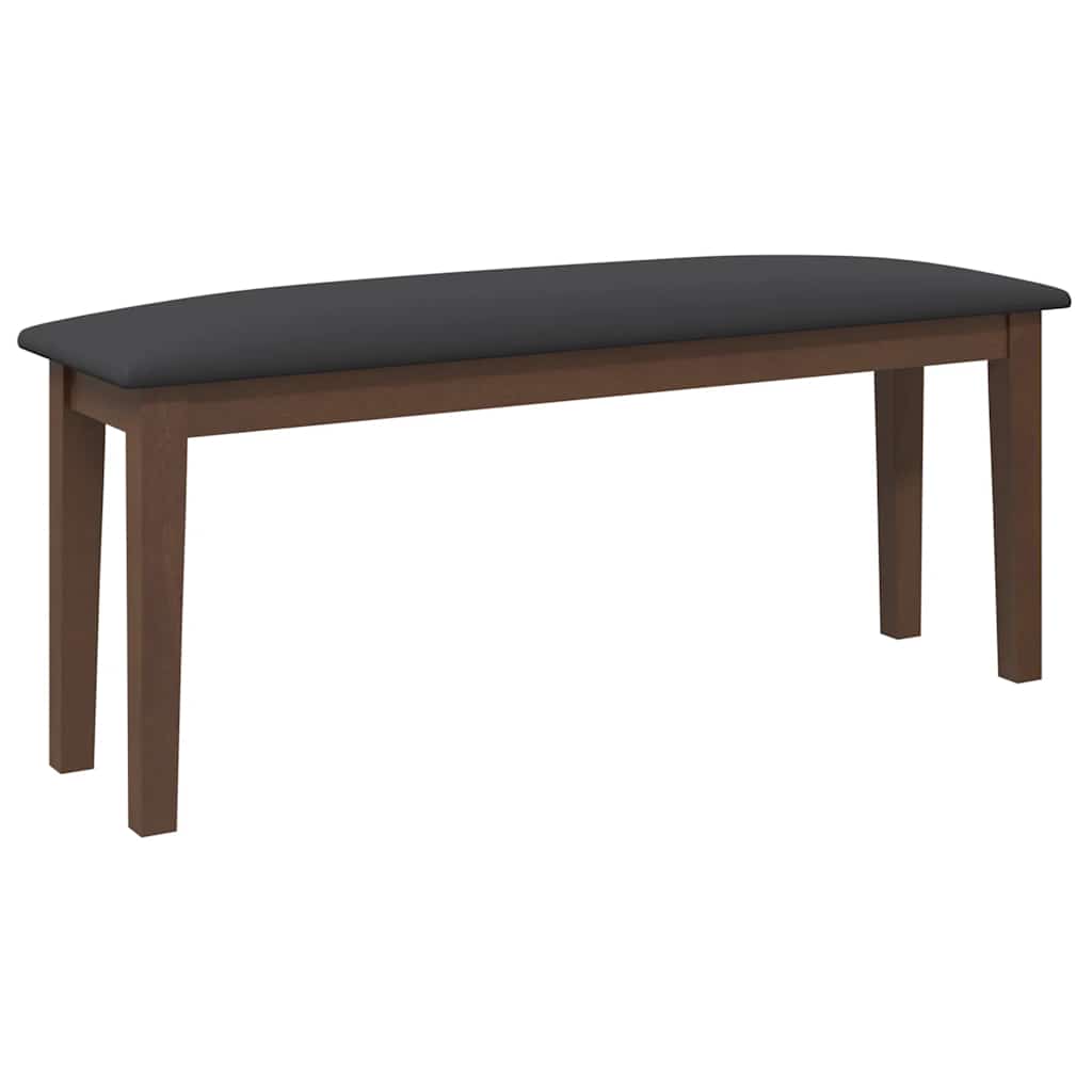 Panca 110 cm Marrone in Legno Massello di Hevea - homemem39