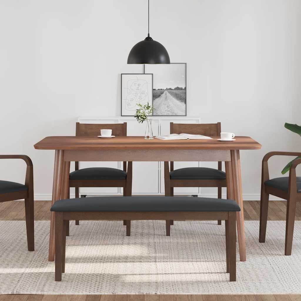 Panca 110 cm Marrone in Legno Massello di Hevea - homemem39