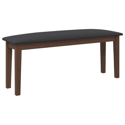 Panca 110 cm Marrone in Legno Massello di Hevea - homemem39