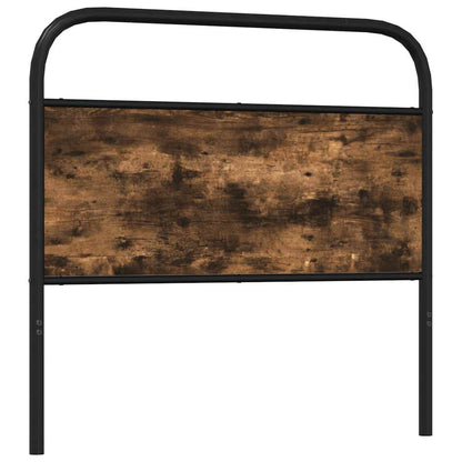 Testiera Rovere Fumo 90 cm in Acciaio e Legno Multistrato