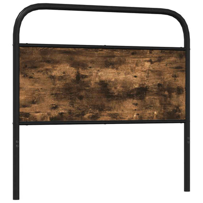 Testiera Rovere Fumo 107 cm in Acciaio e Legno Multistrato