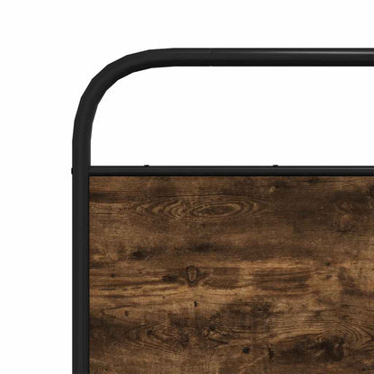 Testiera Rovere Fumo 120 cm in Acciaio e Legno Multistrato - homemem39