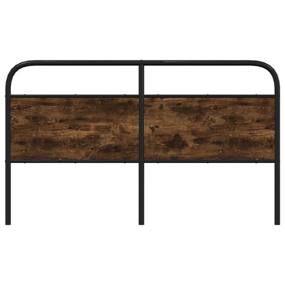 Testiera Rovere Fumo 160 cm in Acciaio e Legno Multistrato - homemem39