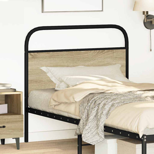 Testiera Rovere Sonoma 100 cm in Acciaio e Legno Multistrato