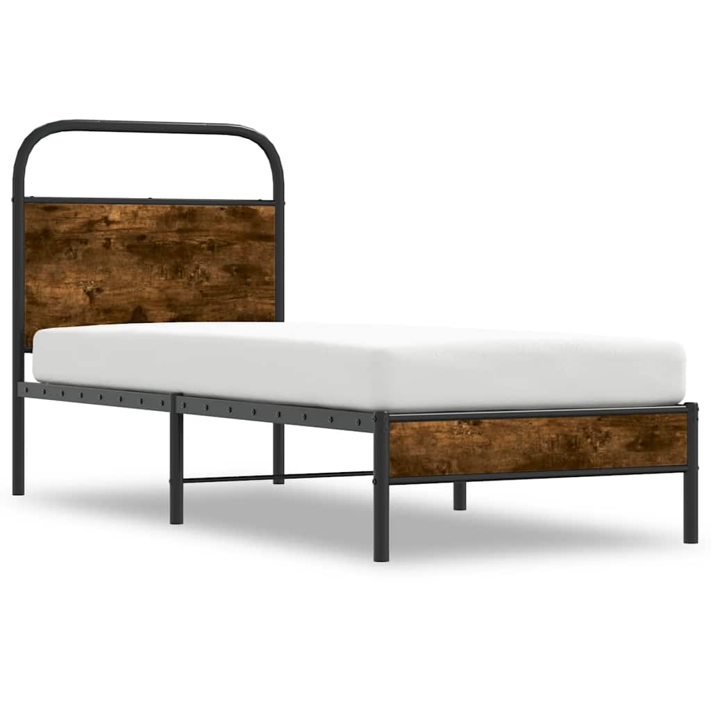 Giroletto senza Materasso Rovere Fumo 80x200 cm in Truciolato