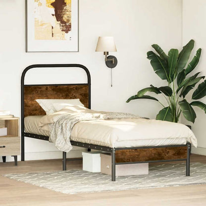 Giroletto senza Materasso Rovere Fumo 80x200 cm in Truciolato
