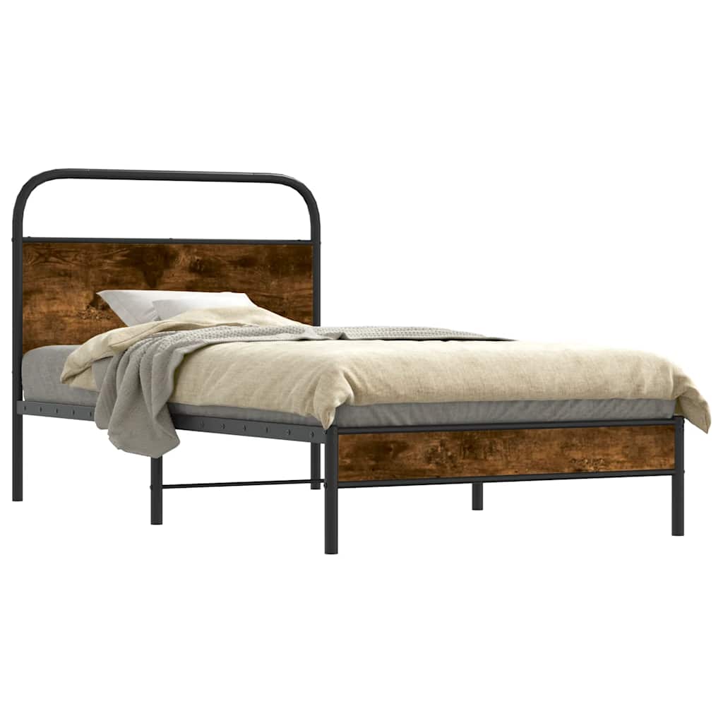 Giroletto senza Materasso Rovere Fumo 100x190 cm in Truciolato