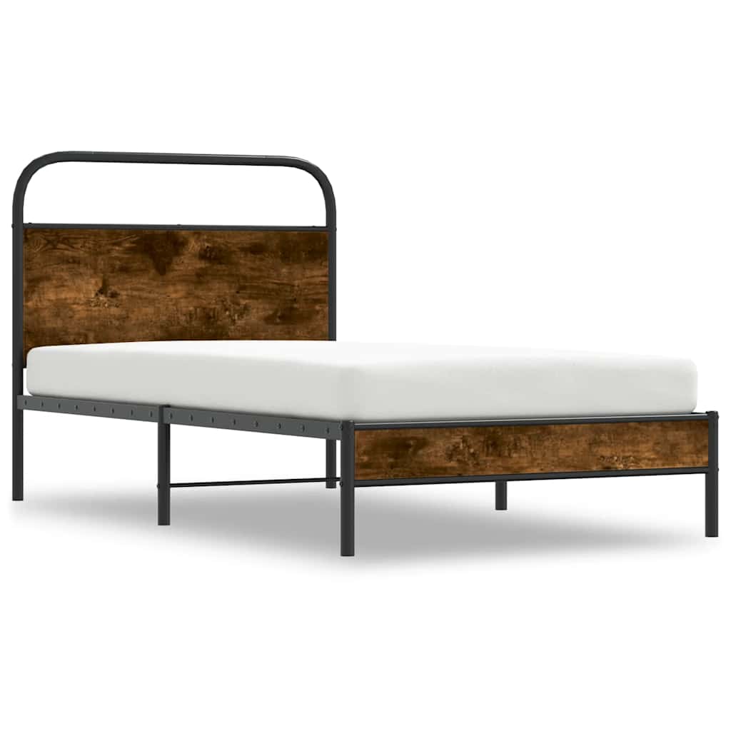 Giroletto senza Materasso Rovere Fumo 100x190 cm in Truciolato