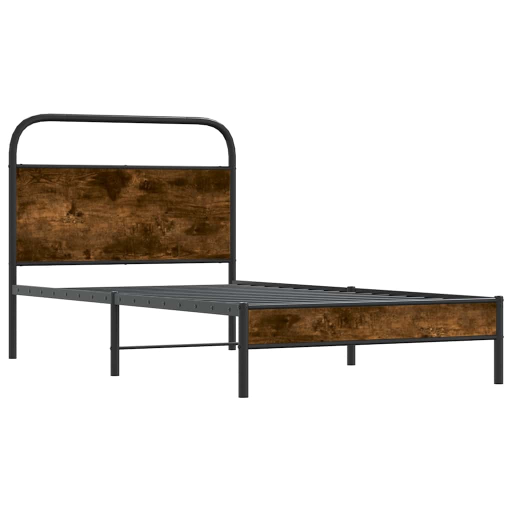Giroletto senza Materasso Rovere Fumo 100x200 cm in Truciolato