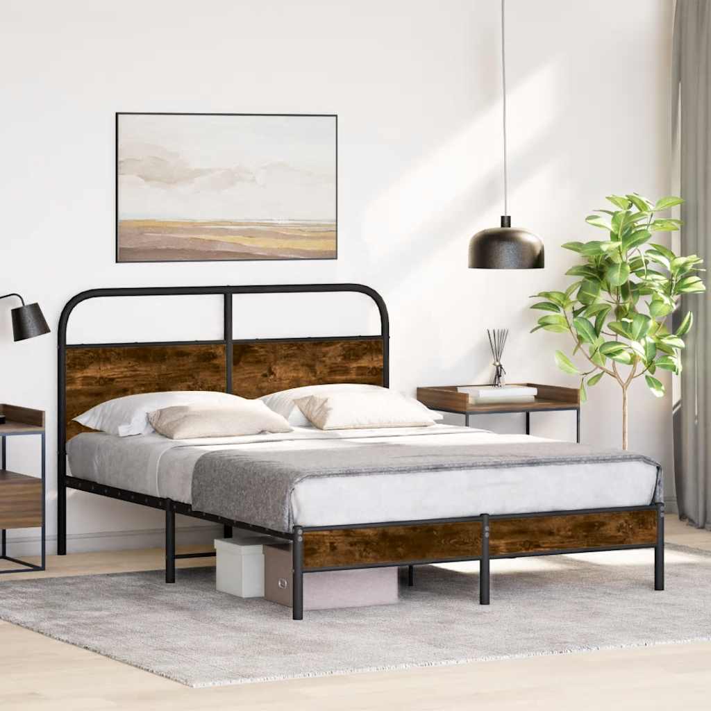 Giroletto senza Materasso Rovere Fumo 135x190 cm in Truciolato