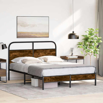 Giroletto senza Materasso Rovere Fumo 135x190 cm in Truciolato