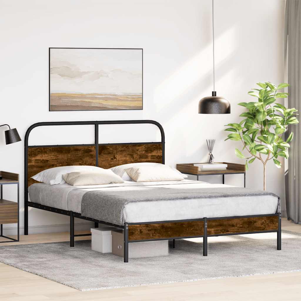 Giroletto senza Materasso Rovere Fumo 140x190 cm in Truciolato