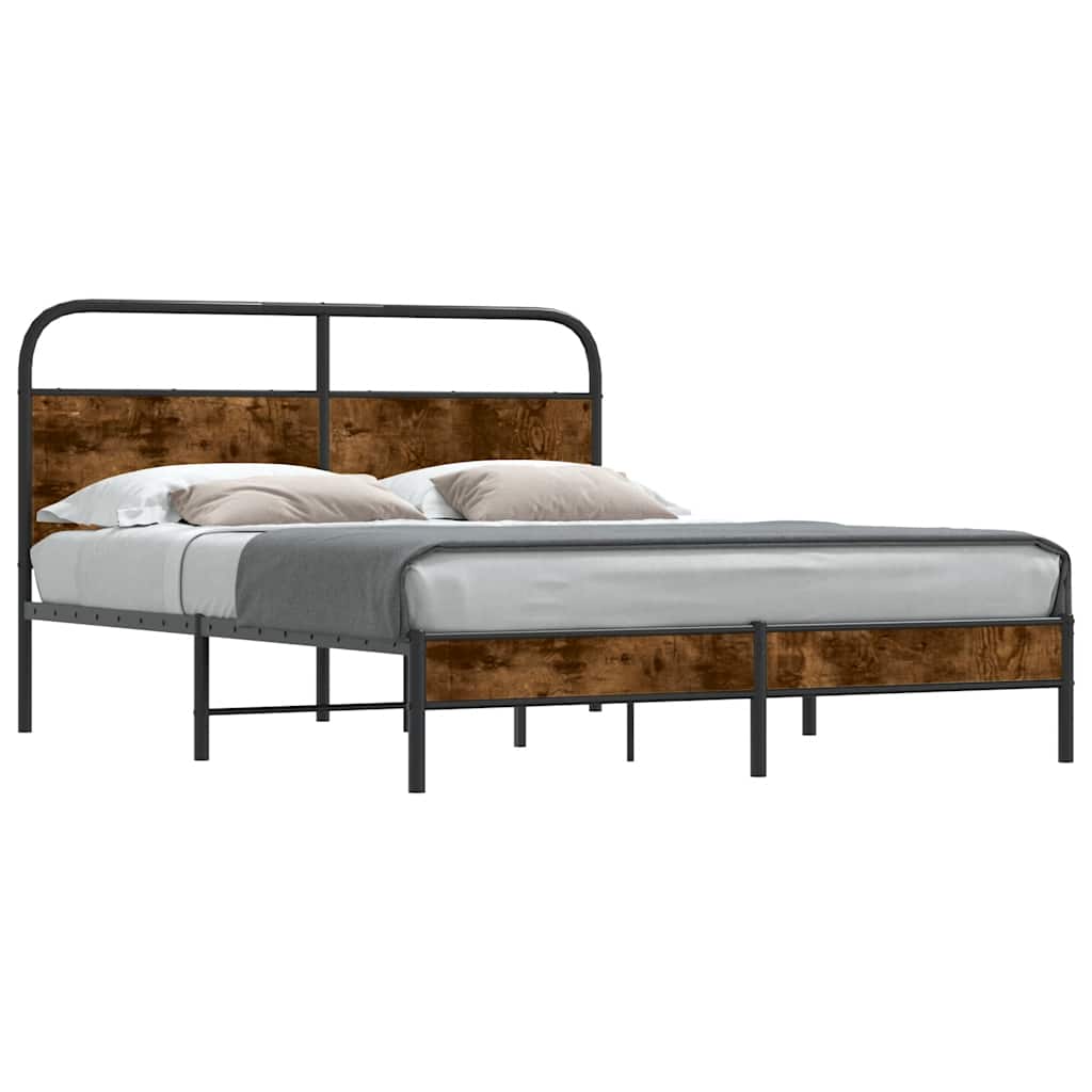 Giroletto senza Materasso Rovere Fumo 160x200 cm in Truciolato
