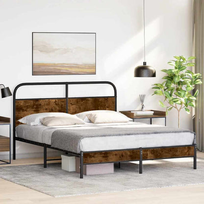 Giroletto senza Materasso Rovere Fumo 160x200 cm in Truciolato