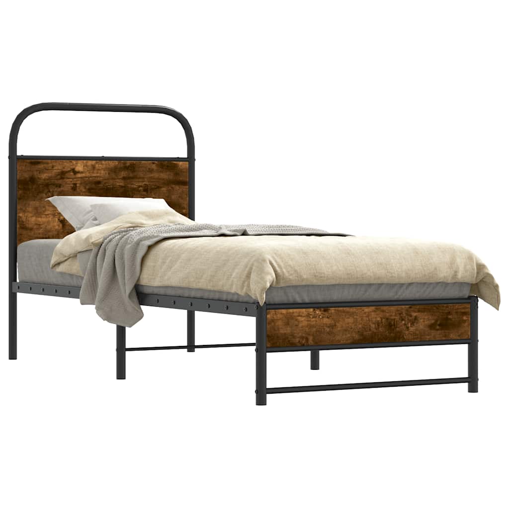 Giroletto senza Materasso Rovere Fumo 80x200 cm in Truciolato