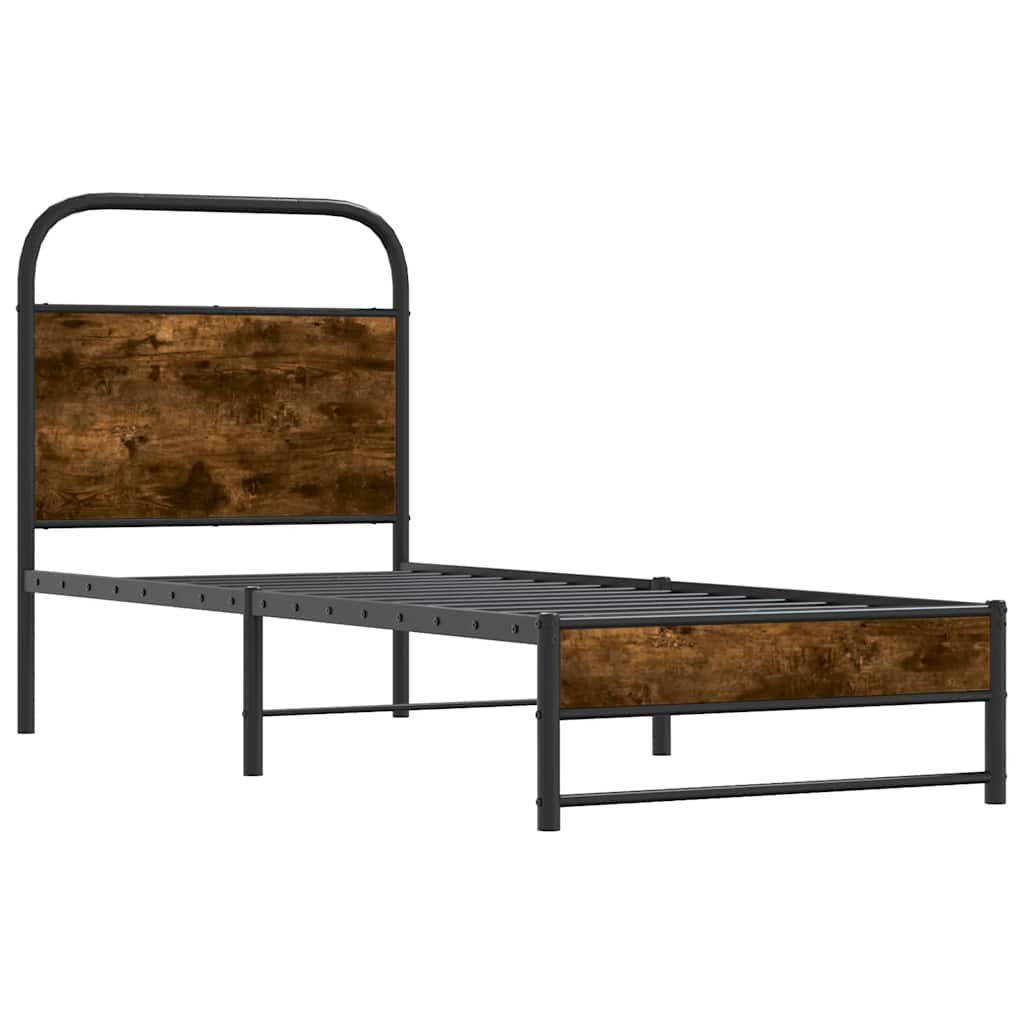 Giroletto senza Materasso Rovere Fumo 80x200 cm in Truciolato