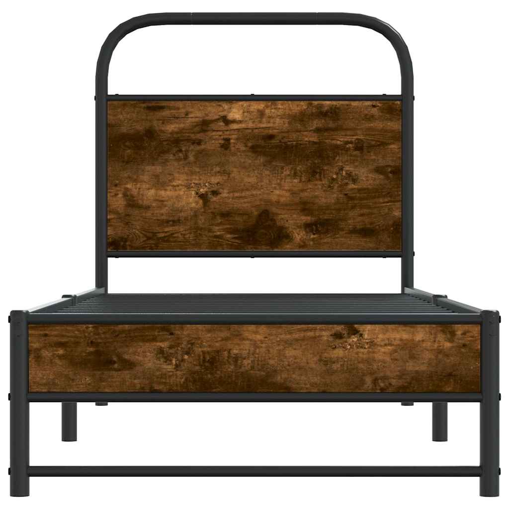 Giroletto senza Materasso Rovere Fumo 80x200 cm in Truciolato