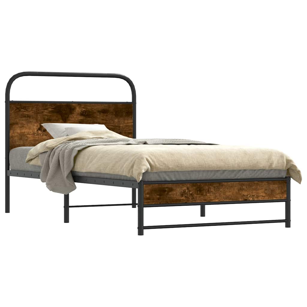 Giroletto senza Materasso Rovere Fumo 90x190 cm in Truciolato