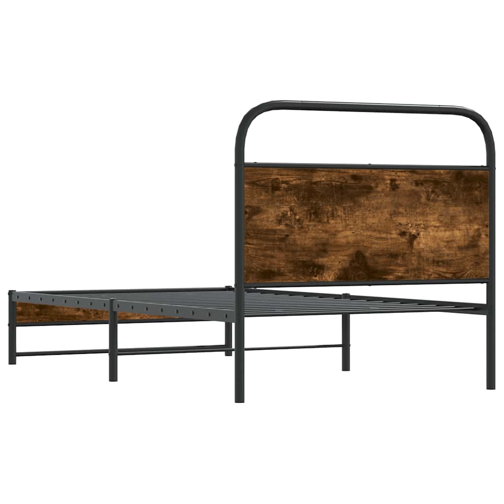 Giroletto senza Materasso Rovere Fumo 100x190 cm in Truciolato