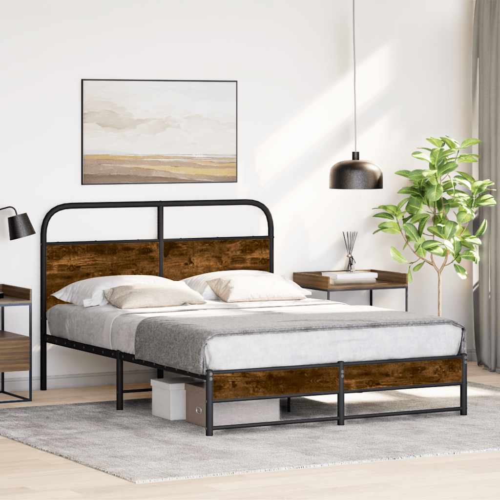 Giroletto senza Materasso Rovere Fumo 120x190 cm in Truciolato