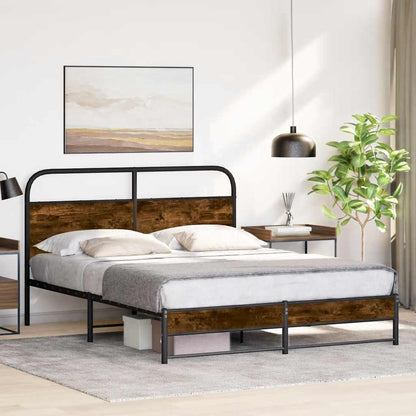 Giroletto senza Materasso Rovere Fumo 150x200 cm in Truciolato