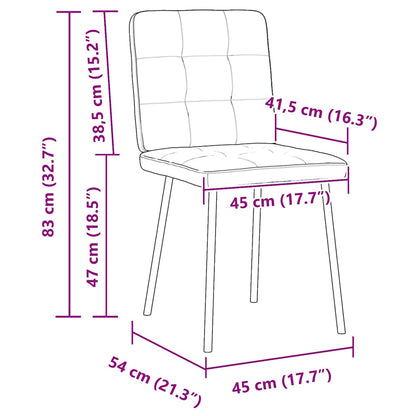 Sedie da Pranzo 4 pz Marroni in Velluto