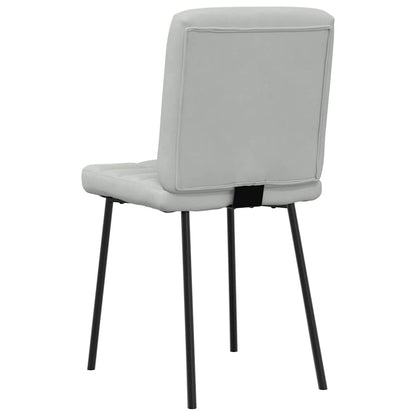 Sedie da Pranzo 4 pz Grigio Chiaro in Velluto