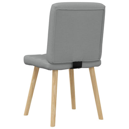 Sedie da Pranzo 4 pz Grigio Chiaro in Tessuto