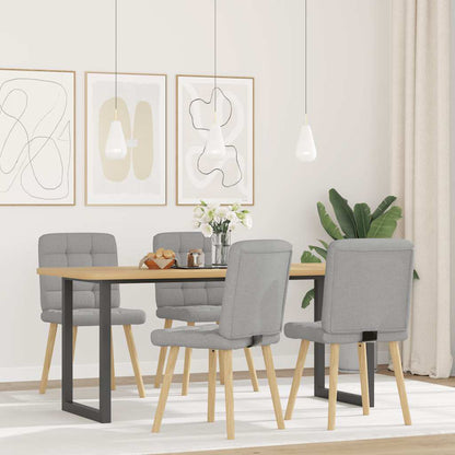 Sedie da Pranzo 4 pz Grigio Nuvola in Tessuto