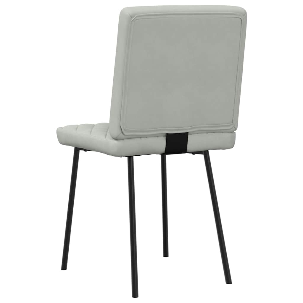Sedie da Pranzo 4 pz Grigio Chiaro in Velluto