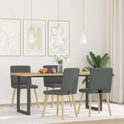 Sedie da Pranzo 4 pz Grigio Scuro in Tessuto