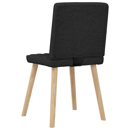 Sedie da Pranzo 4 pz Nere in Tessuto