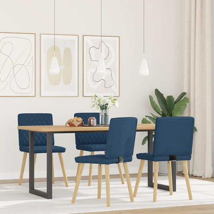 Sedie da Pranzo 4 pz Blu in Tessuto | homemem39