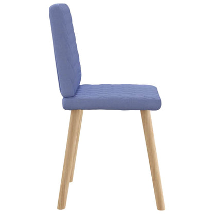 Sedie da Pranzo 4 pz Blu Jeans in Tessuto