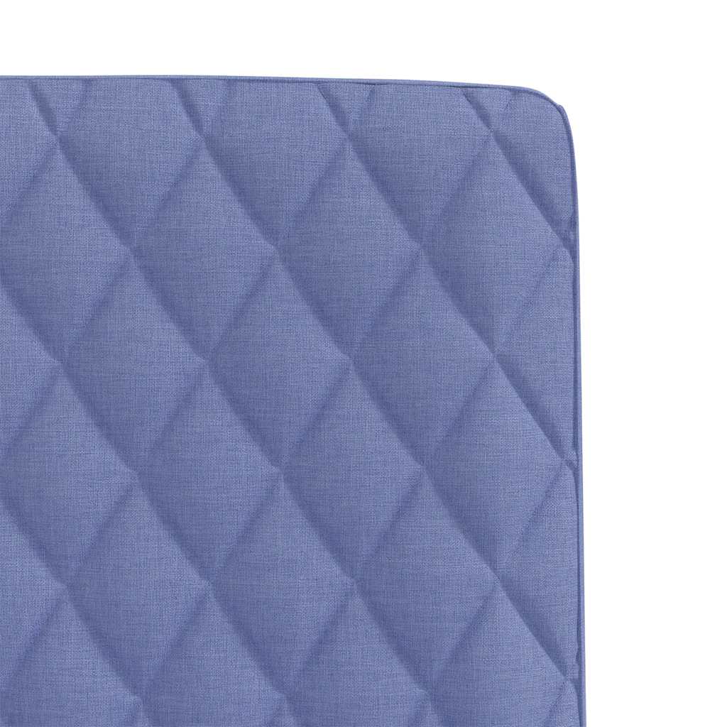 Sedie da Pranzo 4 pz Blu Jeans in Tessuto