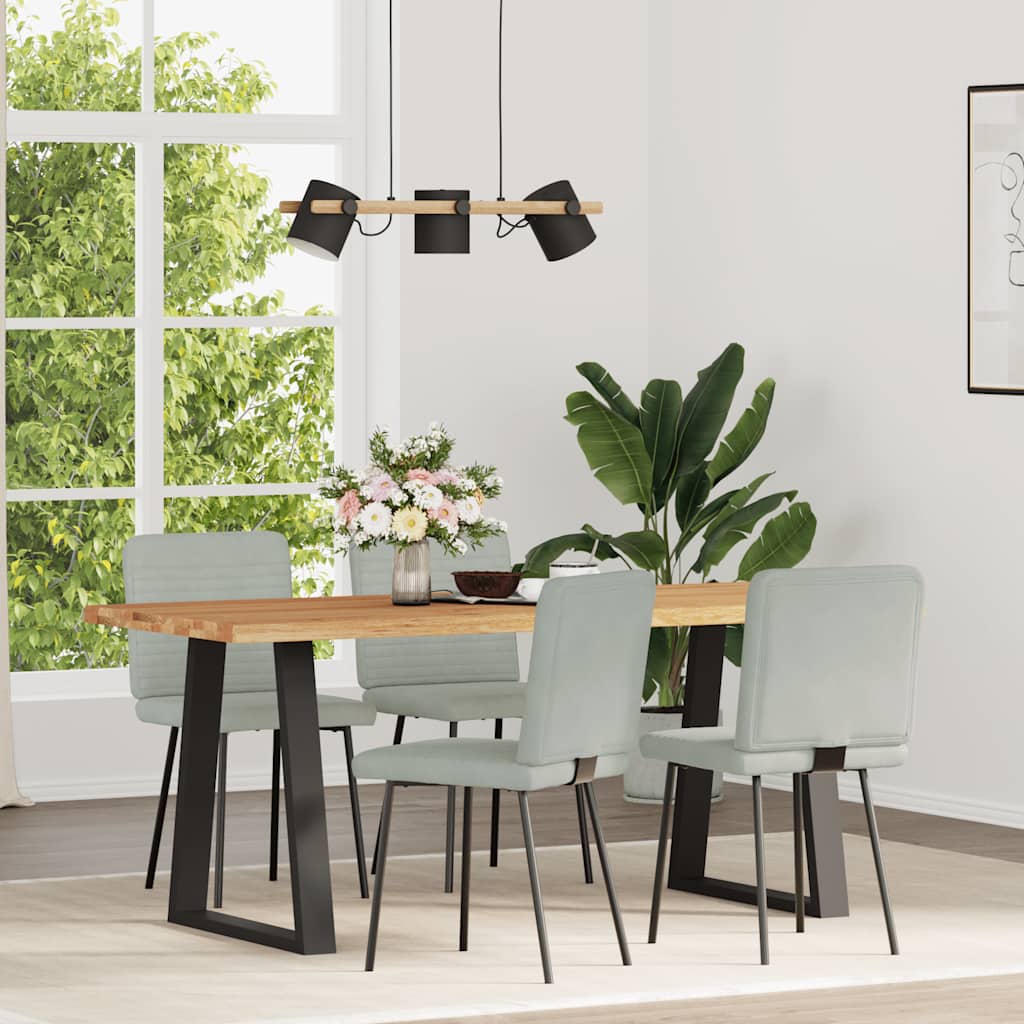 Sedie da Pranzo 4 pz Grigio Chiaro in Velluto | homemem39