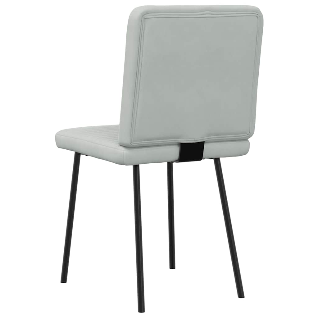 Sedie da Pranzo 4 pz Grigio Chiaro in Velluto