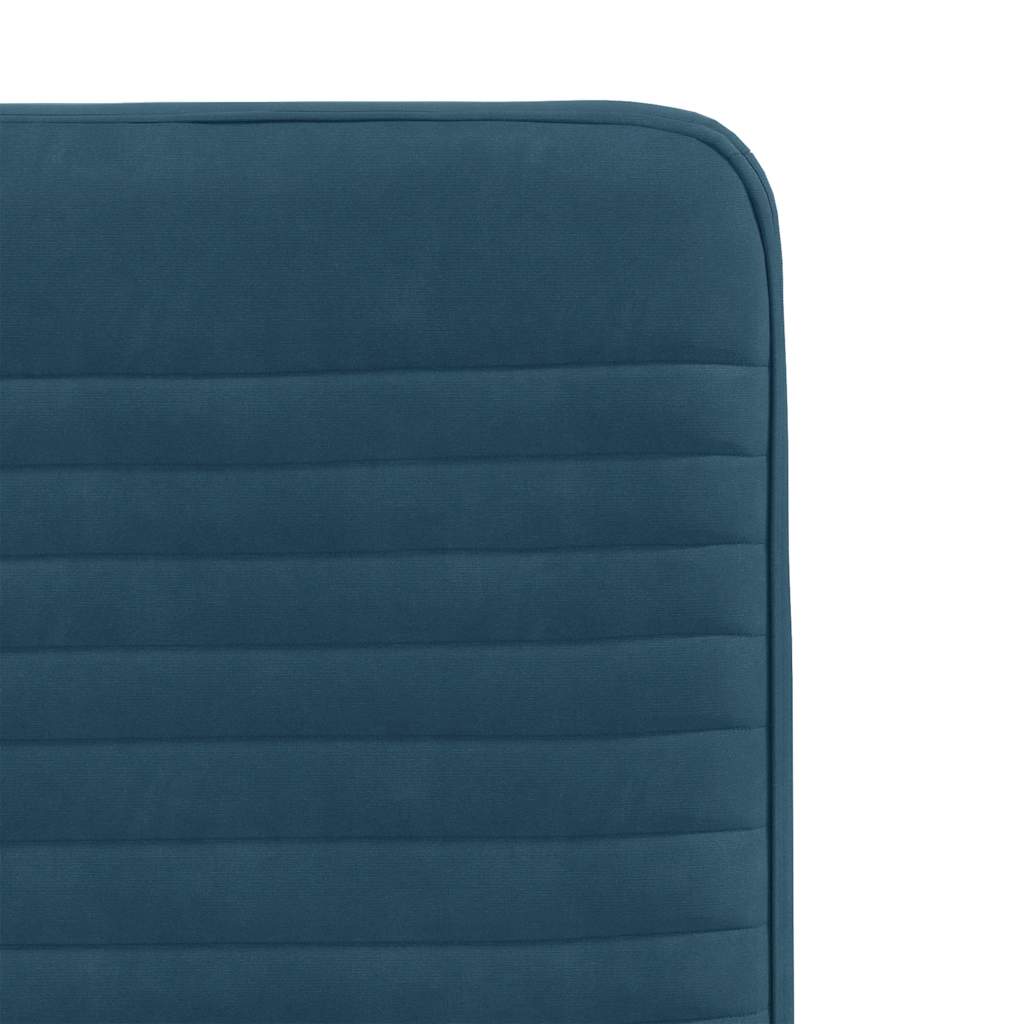 Sedie da Pranzo 4 pz Blu in Velluto