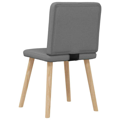 Sedie da Pranzo 4 pz Grigio Scuro in Tessuto