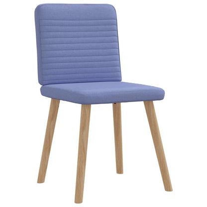 Sedie da Pranzo 4 pz Blu Jeans in Tessuto