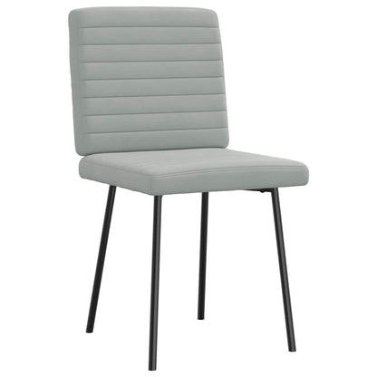 Sedie da Pranzo 4 pz Grigio Chiaro in Velluto