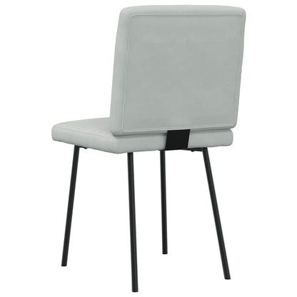 Sedie da Pranzo 4 pz Grigio Chiaro in Velluto