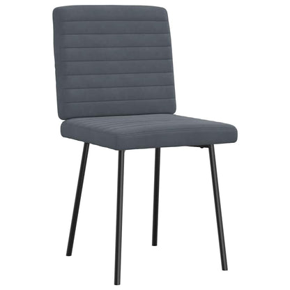 Sedie da Pranzo 4 pz Grigio Scuro in Velluto