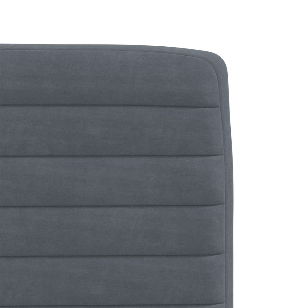 Sedie da Pranzo 4 pz Grigio Scuro in Velluto