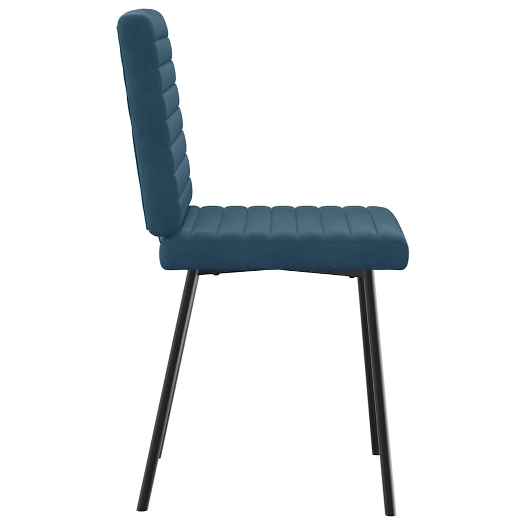 Sedie da Pranzo 4 pz Blu in Velluto | homemem39