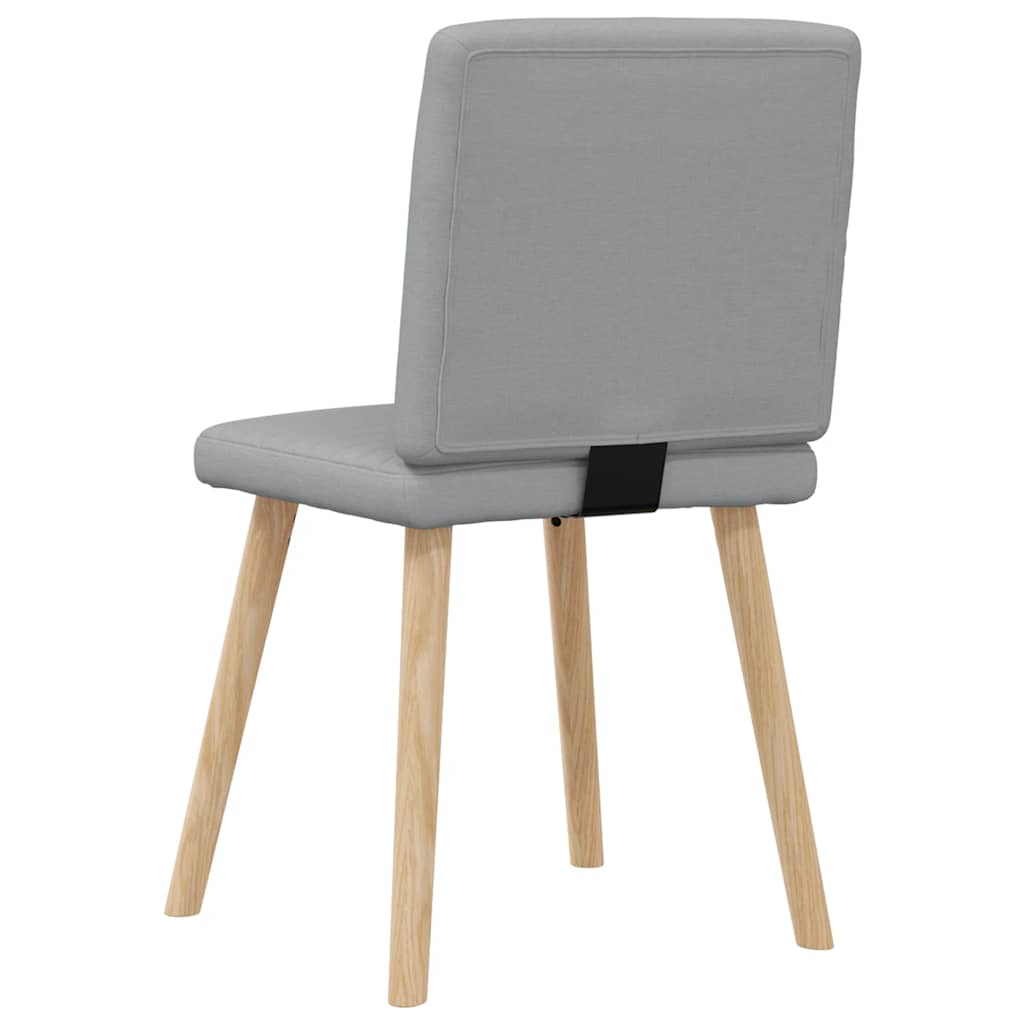 Sedie da Pranzo 4 pz Grigio Chiaro in Tessuto