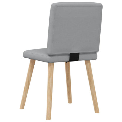 Sedie da Pranzo 4 pz Grigio Chiaro in Tessuto